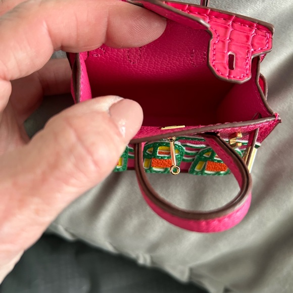 Tan bag, charm your butt holder key fob holder Christmas ornament mini bag - Picture 5 of 8